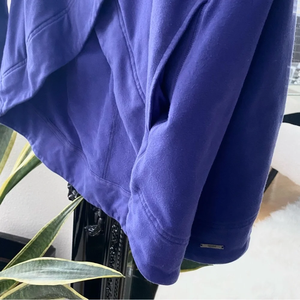 Lululemon | Women’s Purple Cowl Neck Oversized Button Up Poncho Sweatshirt - Picture 3 of 4